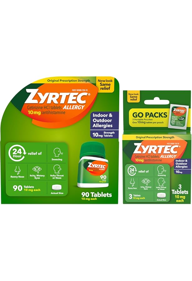 Kirkland Signature Aller-Tec Allergy Relief Tablets — 365 Count, 10mg Cetirizine (Compare To Zyrtec)