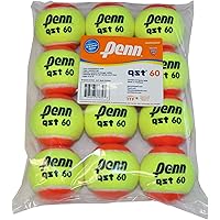 Penn QST 60 Tennis Balls - Youth Felt Orange Tennis Balls for Beginners