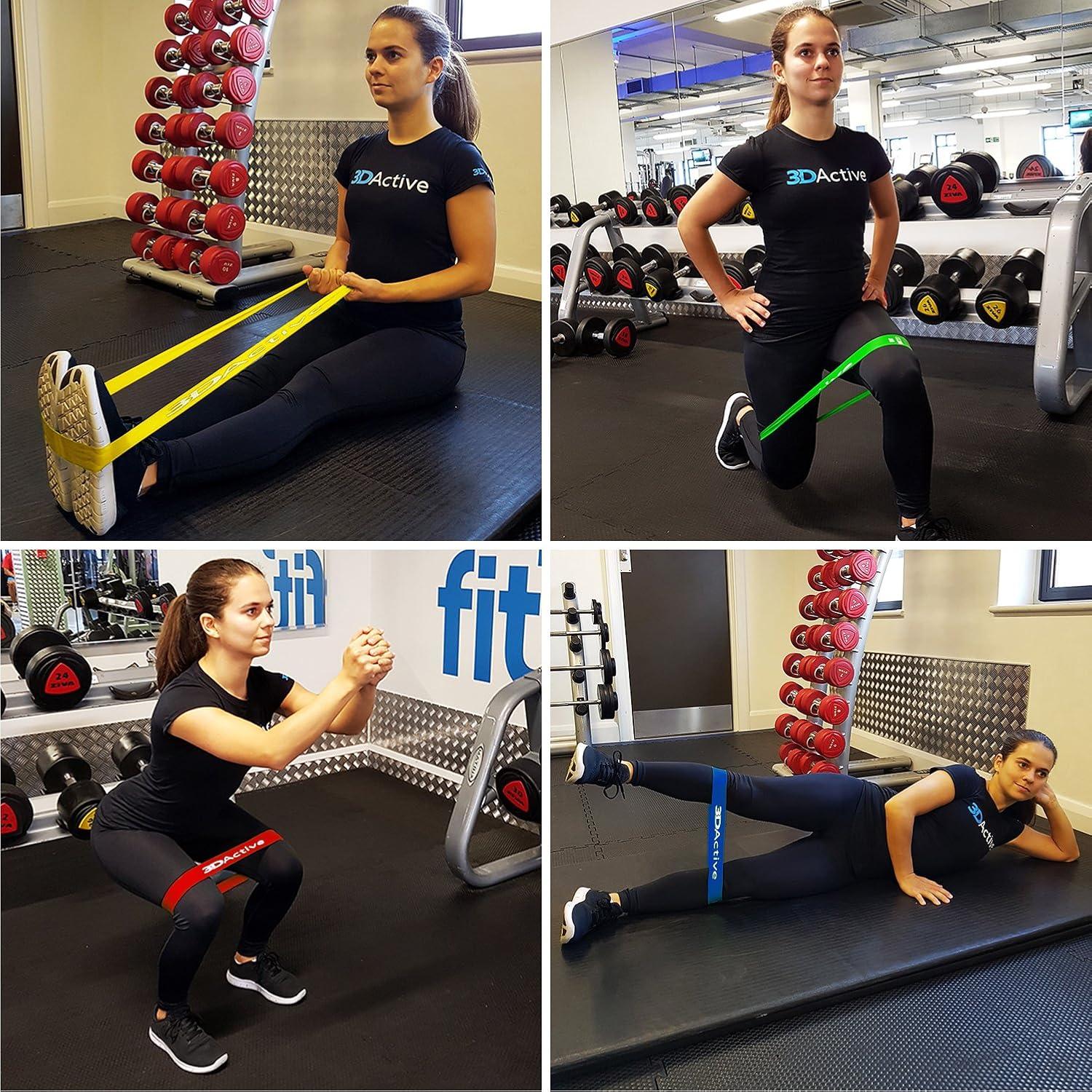 5X Resistance Bands Loop Set Exercise Sports Fitness Home