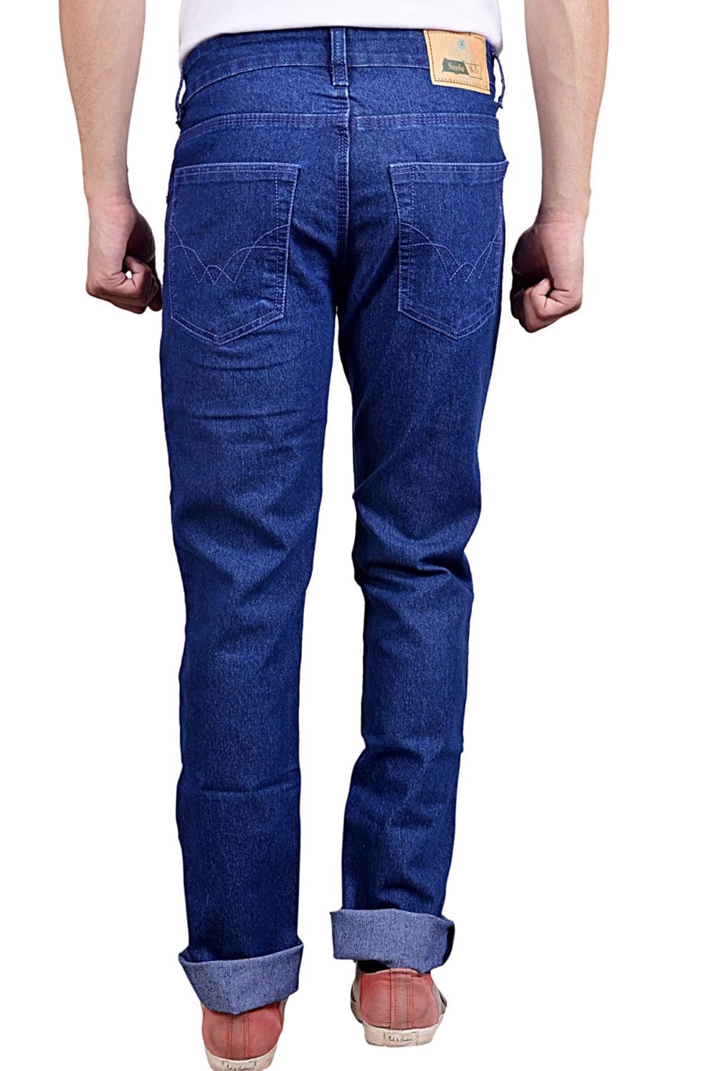 studio nexx men's dark blue regular fit jeans