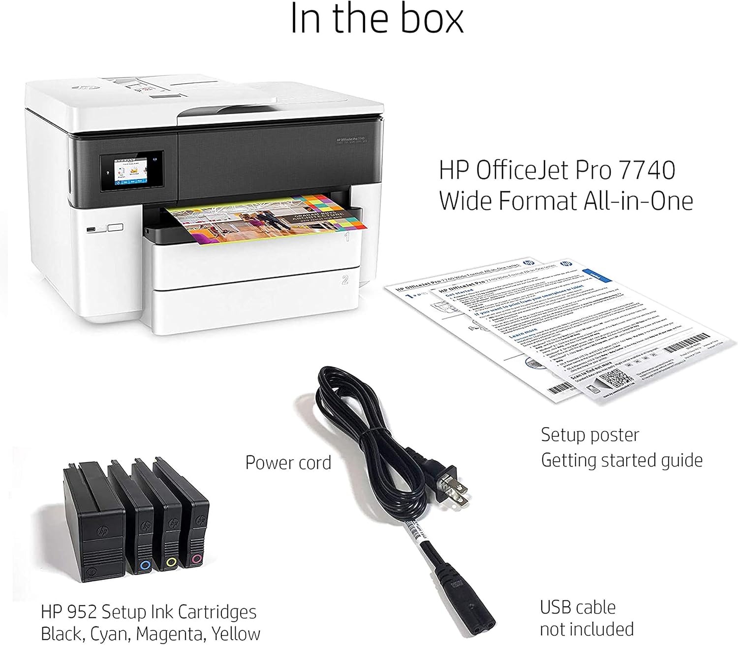 HP OfficeJet Pro 7740 Wireless All-in-One Printer: Electronics