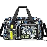 Kids Duffle Bag Boys Travel Bag for Kids Overnight Weekender Bags Sleepover Bags for Boys Gym Bag with Shoe Compartment