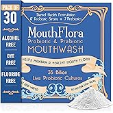 Probiotic & Prebiotic Mouthwash for Adults | Dry Mouth and Oral Thrush Relief | Gum Health Mouthwash | 30 Pack