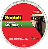 Scotch Indoor Mounting Tape, 0.75-inch x 350-inches, White, 1-Roll (110-Long)