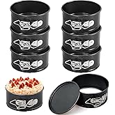 8 Pcs 4 Inch Springform Pans Mini Springform Pan Small Leakproof Round Cake Pans Mini Cheesecake Pans with Removable Bottom N