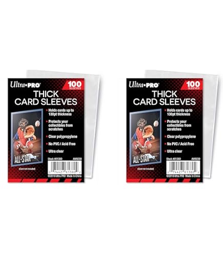 Amazon.com: Ultra Pro Extra Thick Card Sleeves for Cards up to 100pt : Toys  & Games