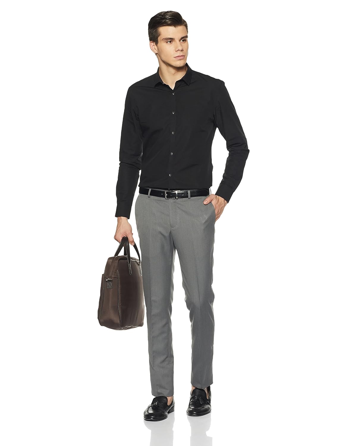 blackberrys men's slim fit formal trousers