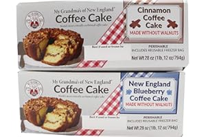 GREENZEP My Grandma’s of New England Coffee Cake 2-Pack Bundle, One (1) Cinnamon Walnut Without Nuts and One (1) Blueberry