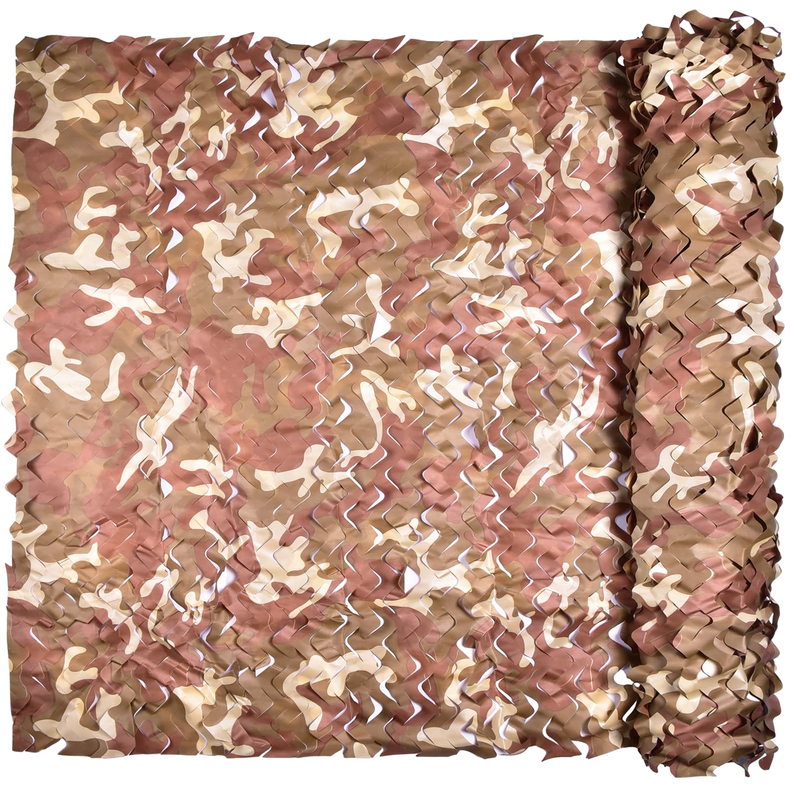 iunio Camouflage Netting, Camo Netting Camouflage Net Bulk Roll Army Camouflage Netting Lightweight Camo Net for Decorations, Hunting, Camping, Shooting, Car Cover, Sunshade(Desert 1.5Mx5M)