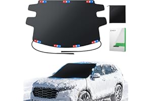 Zanch Upgrade Windshield Cover for Ice & Snow [Fast Install & Removal] 600D Oxford Fabric Against Magnetic Fit Snow, Ice, Frost, Winter Accessories - Fit for SUV/Small Truck - (69''x48'')