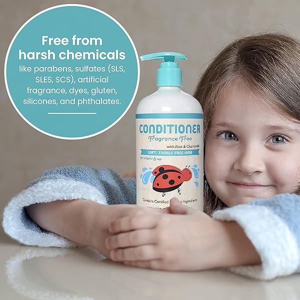 LITTLE TWIG HAIR CONDITIONER, NATURAL CONDITIONER WITH PLANT DERIVED FORMULA, CONTAINS ESSENTIAL OILS AND EXTRACTS, SUITABLE FOR WHOLE FAMILY, FRAGRANCE-FREE, 17 FL OZ.