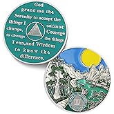Sunlight 35 Year Sobriety Coin - Recovery 35 Year AA Coins - Serenity Prayer NA AA Chips and Medallions - 1-65 Prime Living Clean Sober Token - Narcotics Alcoholics Anonymous Gifts for Men Women