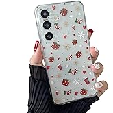 ZTOFERA Clear Christmas Case for Samsung Galaxy S25 6.2 inch,Cute Merry Christmas Pattern Phone Case Gifts Translucent Silicone Hard PC +TPU Bumper Shockproof Protective Cover-Christmas Gift