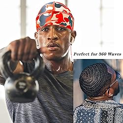 YARWAYER Silk Durag for Men with Long Tail Designer