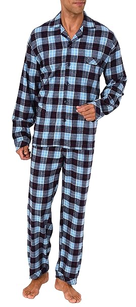Normann Copenhagen Herren Flanell Pyjama Schlafanzug zum durchknöpfen - auch in Übergrössen 281 101 95 651