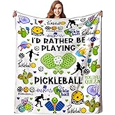 Pickleball Blanket Pickleball Gifts for Women Men Soft Cozy Throw Blanket Gifts for Pickleballs Lovers Players Pickleballs Accessories Gift for Women 50"X40"