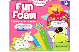 Skillmatics Activité artistique en mousse – Licornes et princesses, plus de 800 autocollants 3D en mousse, kits d'artisanat e