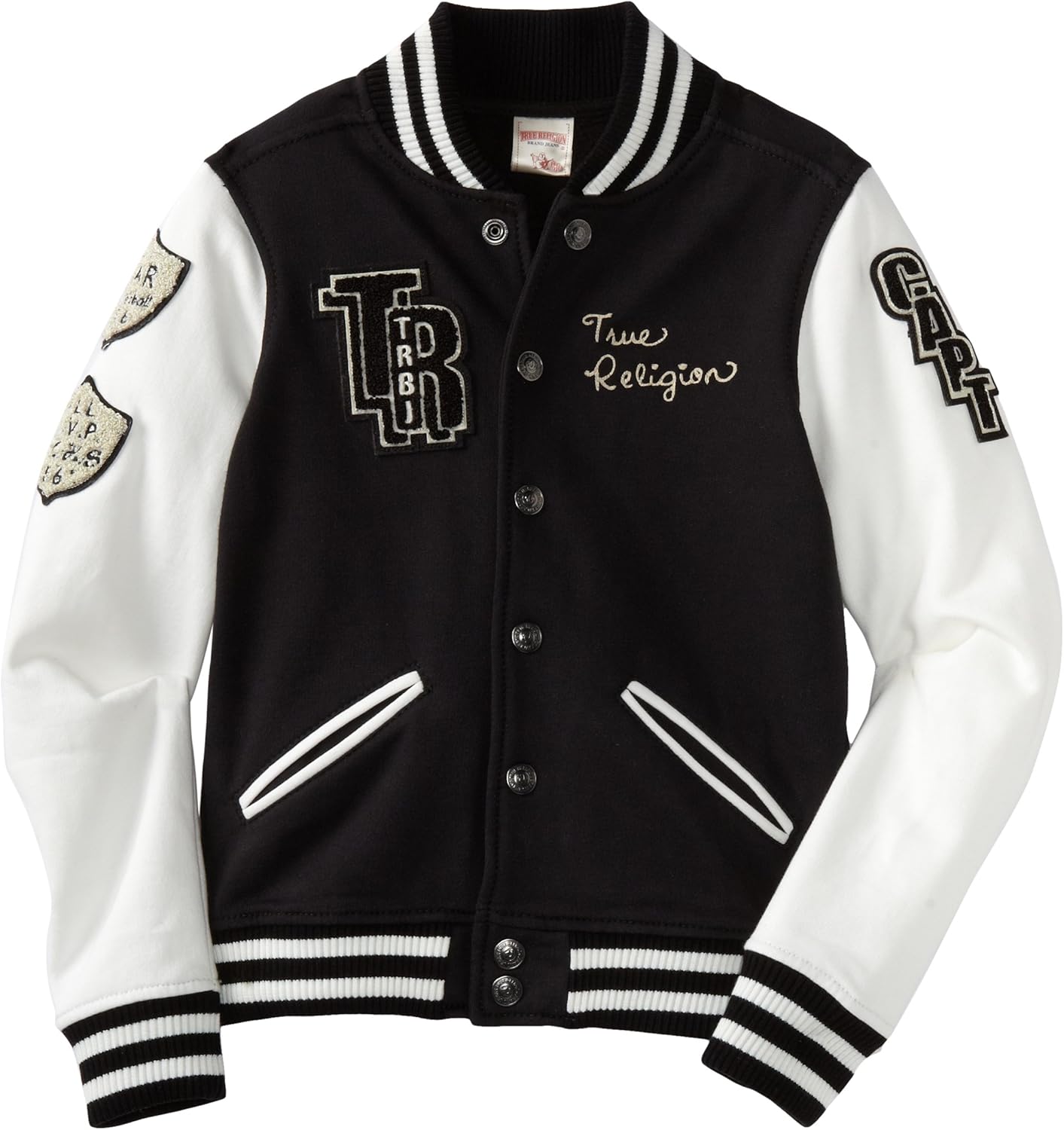 True Religion Little Boys' Richie Varsity Jacket, Navy