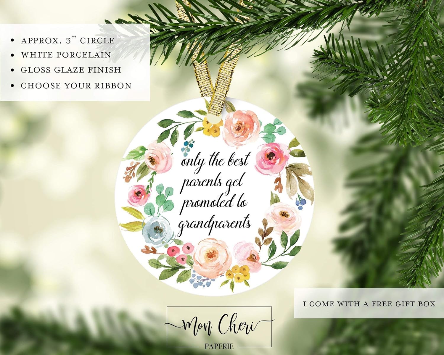 christmas ornament for expecting parents