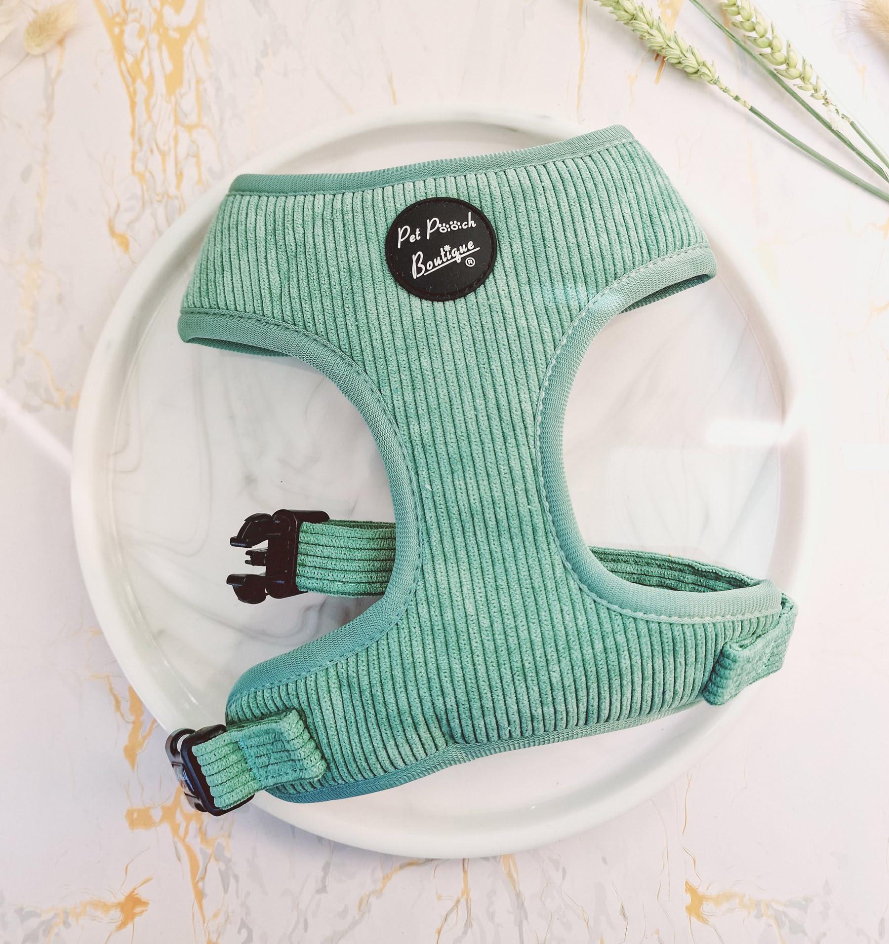 Sage Green Cord Dog Harness S