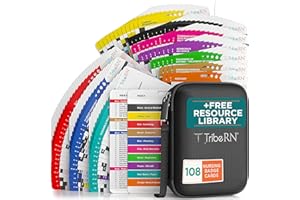 Tribe RN PocketGuru Nursing Pocket Reference Cards - Nursing School Essentials Cheat Sheet Cards for Nurses - More Info Than Nursing Badge Cards or Flashcards - 108 Quick Access Pocket Cards