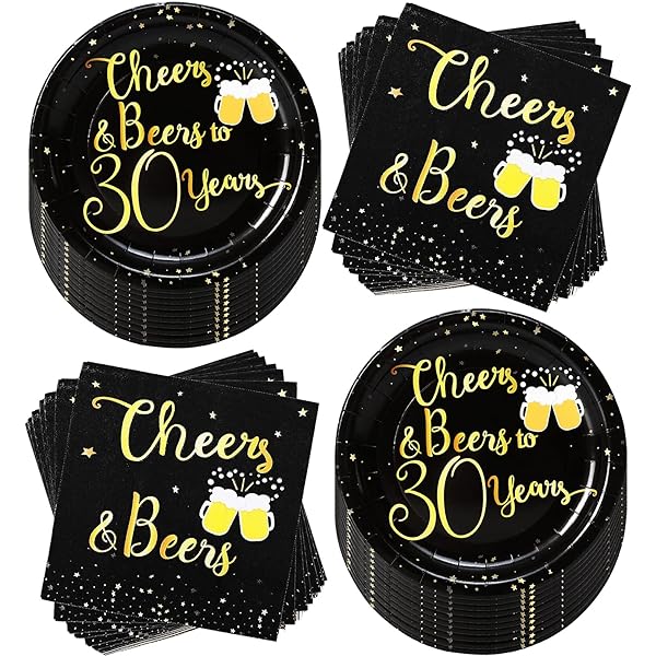 Beer-Themed 30th Birthday Honeycomb Decor - 8-Piece Centerpieces For Beer Party