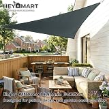 HEYOMART Sun Shade Sail 3x3x3m Triangle Grey UV 98% Water Resistant view 2