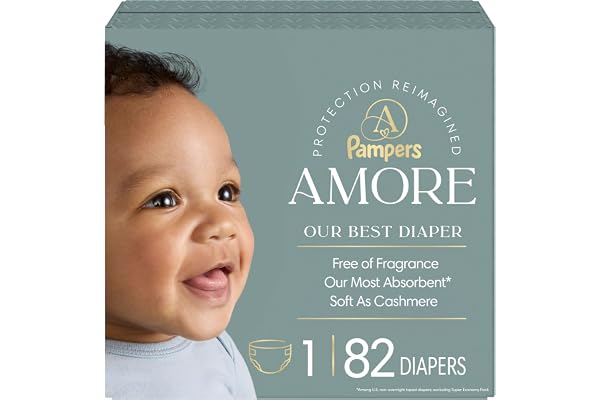 Pampers AMORE, Size 1, Our Best Diaper, 1 Pack (Count of 82)
