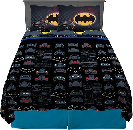 Amazon Com Franco Kids Bedding Super Soft Sheet Set 4 Piece Full Size Batman Home Kitchen