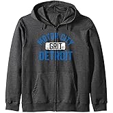 Detroit Michigan Motor City Grit - Detroit Motor City Grit Zip Hoodie