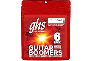 GHS STRINGS GHS Boomers - Electric Guitar Strings – Nickel-Plated Steel – Bright, Balanced, Long-Lasting Tone – Smooth Feel & Stable Tuning – Fresh Sealed – GBL SET – (LT) - Light Gauge - 10-46 - Pack of 6 SETS