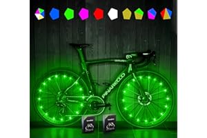 KIRIKIT Bike Wheel Lights, 2 Pack Bike Light Accessories -Super Bright Waterproof LED Night Riding Bicycle Front Back Spoke Tires Lights for Kids Adults, Long-time Lasting Batteries Included