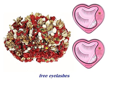 Buy Pelo Bridal Juda Heavy Gajra With Free Eyeleshes For Eye