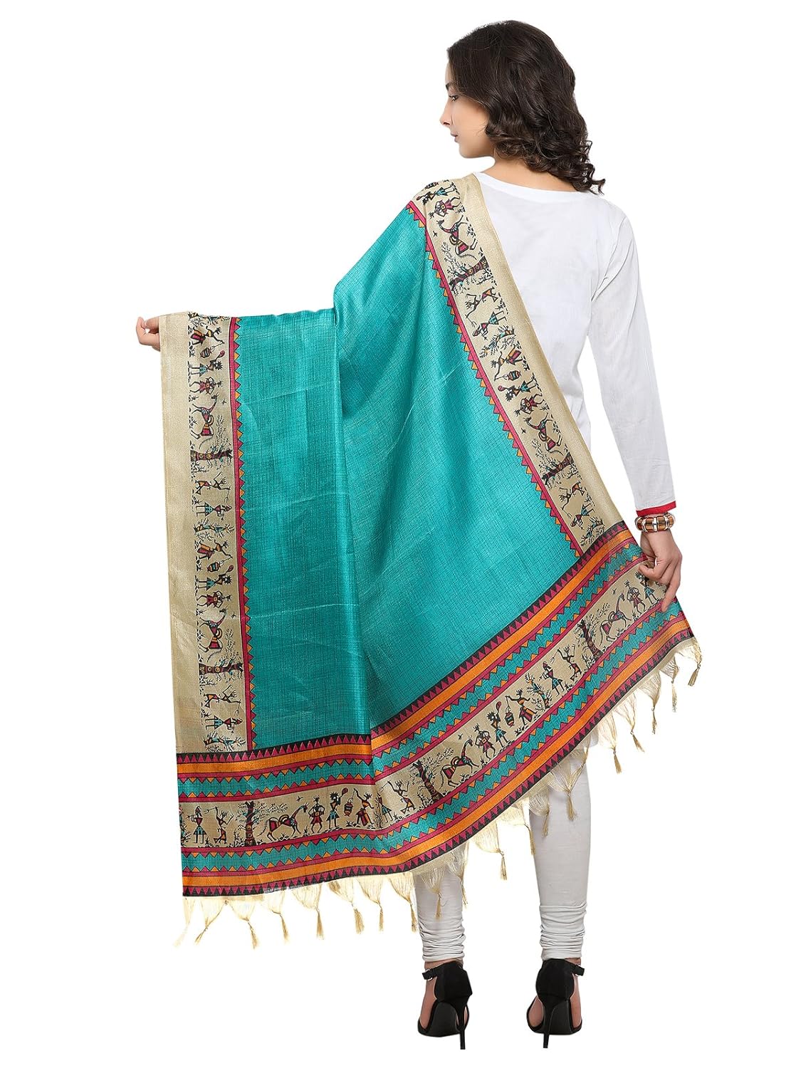 kanchnar women's bhagalpuri silk printed dupatta