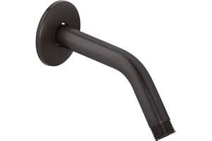 6 Inch Shower Arm And Flange - Solid Stainless Steel, Wall-Mounted For Fixed Shower Head & Handheld Showerhead Mounts - Aqua Elegante - Oil-Rubbed Bronze