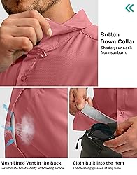 Men's Fishing Shirts with Zipper Pockets UPF