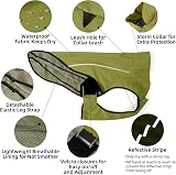 Mile High Life Dog Raincoat Adjustable Waterproof Lightweight Lime XS view 4