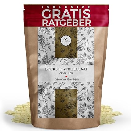Bockshornkleesamen gemahlen 250g I Bockshornklee würzig aus Ägypten inkl. gratis Ratgeber I orientalisches Gewürz aus Bocksho