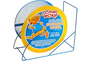Living World Deluxe Exercise Wheel-Blue-22.5cm (9-Inch)