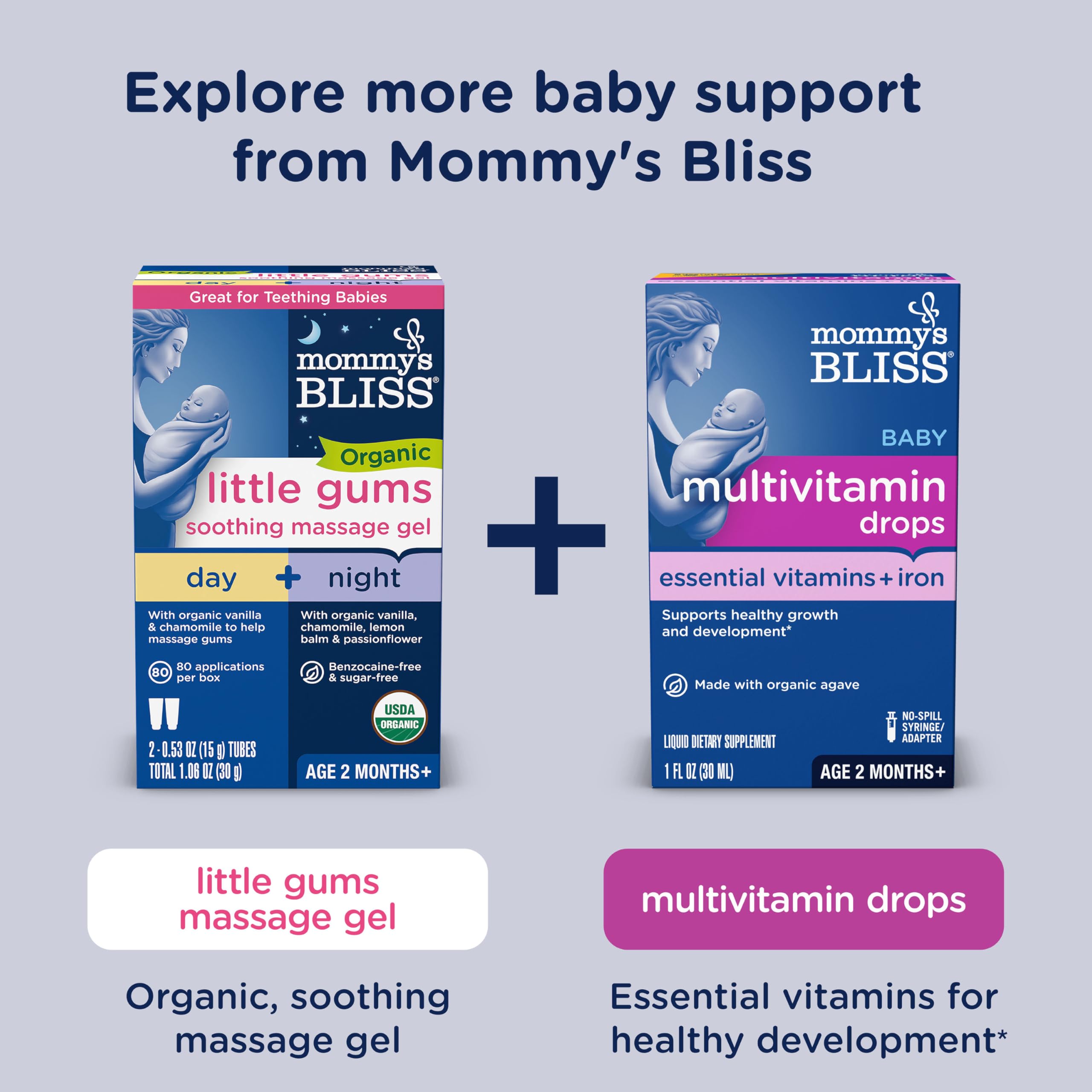 Mommy's Bliss Organic Baby Bedtime Drops + Overnight Immunity Support*, Promotes Restful Night, Melatonin Free, Age 4 Month+, 2 Fl Oz
