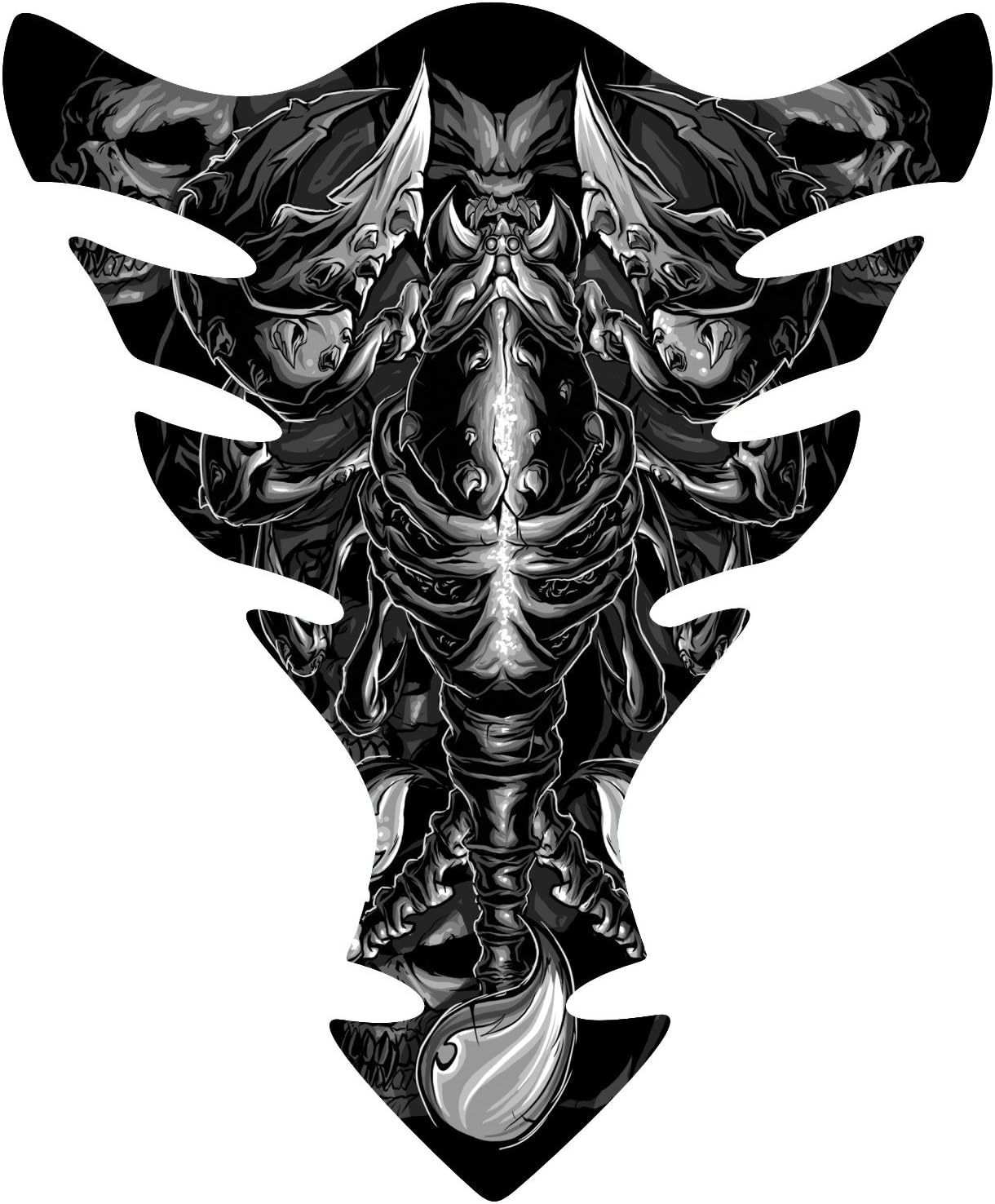 10.5" Tall x 8.6" Wide Fits Can Am Can-AM Spyder F3 Scorpion Gray Motorcycle Tank Pad Protector Universal Tank Pad