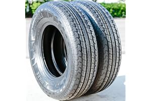 Set of 2 (TWO) Roundrule ST Hikee Semi Steel Premium Trailer Radial Tires-ST205/75R15 205/75/15 205/75-15 108/103L Load Range E LRE 10-Ply BSW Black Side Wall