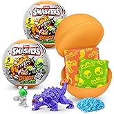 Smashers Dino vs Aliens Planet 2 Pack by ZURU &ndash; Smashable Capsule Toy with Dino &amp; Alien Figures, 5 Surprises Inside, Collectible Novelty Toy for Kids Ages 3+