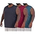 Real Essentials 3 & 5 Pack: Men's Dry-Fit Active Muscle Tank Top - Standard and Big & Tall Sizes (S-5XLT)