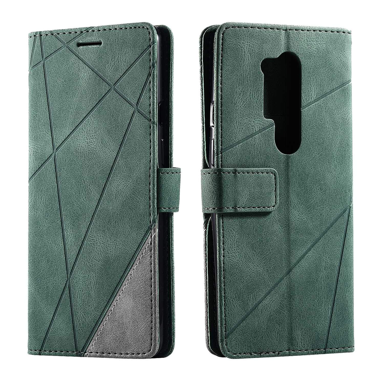 SONWO Case for OnePlus 8 Pro Case, Premium Leather Flip Wallet Case Magnetic Closure Card Slots Kickstand Phone Case for OnePlus 8 Pro, Green