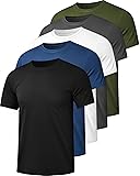 Kinglaman Mesh Workout Shirts for Men Dry Fit Gym