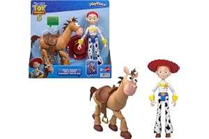 ​Mattel Disney and Pixar Toy Story 5 Jessie & Bullseye | 7-inch Playscale Action Figures 2-Pack, Posable, Removable Cowboy Hat​​