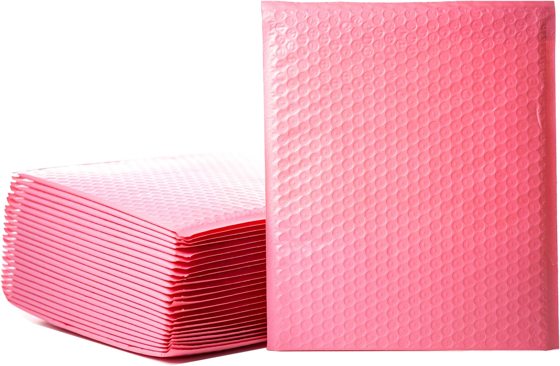 Empire Mailers #2 8.5 x 12-inch Pastel Pink Padded Envelopes, Self Seal Mailers, Bubble-Lined Shipping Envelopes, Mail-Approved Poly Bubble Mailers, Self-Sealed Mailing Packages, Pack of 25