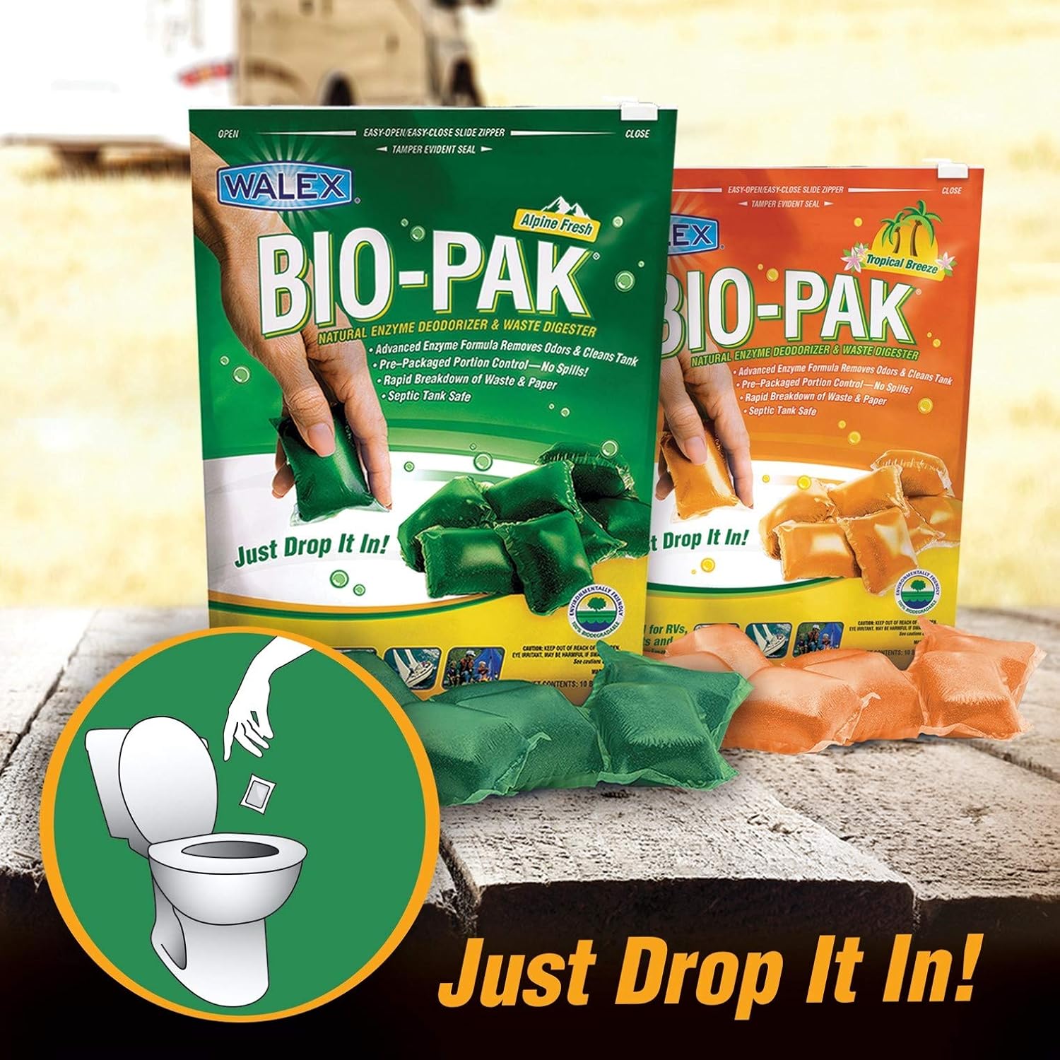 Walex TOI-11530 Bio-Pak Holding Tank Deodorizer - Pack of 10: Automotive