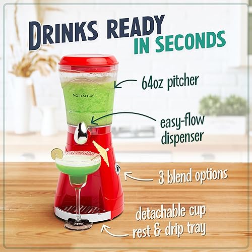 Nostalgia Margarita Machine Blender for Smoothies, Margaritas